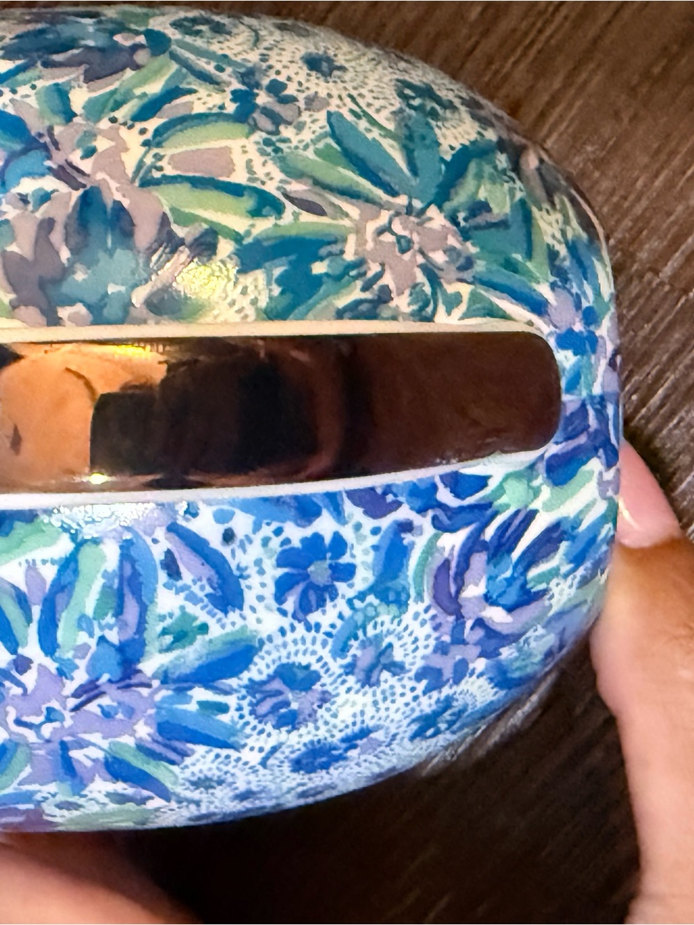 Lilly Pulitzer Blue & Aqua Floral Ceramic Mug with Gold-Trim Handle - Picture 5 of 5